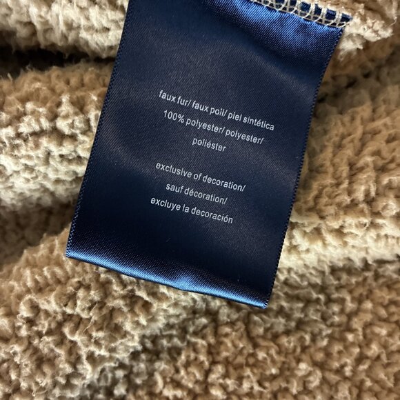 Tommy Hilfiger Womens S Tan Sherpa Fleece 1/4 Zip Pullover Jacket Long Sleeve - Picture 7 of 8